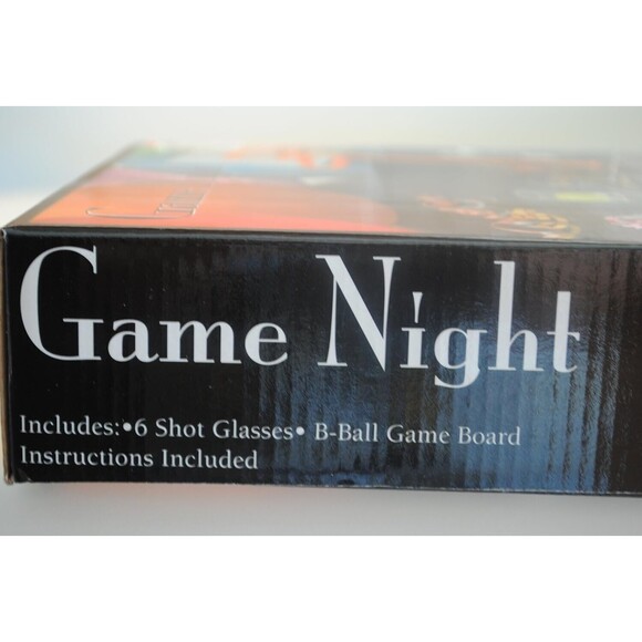Game Night  Basketball Drinking Game 6 Shot Glasses New! - Picture 2 of 3